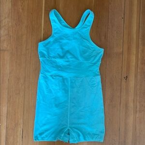 Free People Movement Turquoise Sleeveless Athletic Bodysuit